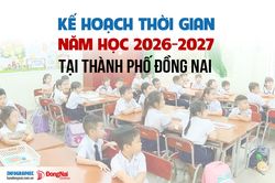[Infographic] Tại Đồng Nai, năm học 2026-2027 sẽ bắt đầu và kết thúc khi nào?