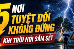 Infographic 5 nơi tuyệt đối không đứng khi trời sấm sét