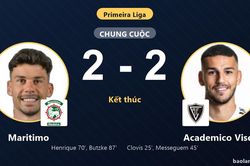 Maritimo chia điểm 2-2 kịch t&iacute;nh trước Academico Viseu