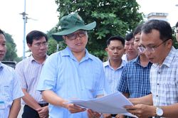Phó Bí thư Thường trực Tỉnh ủy Lâm Đồng Đặng Hồng Sỹ kiểm tra Dự án đường Nguyễn Đình Chiểu - Huỳnh Thúc Kháng