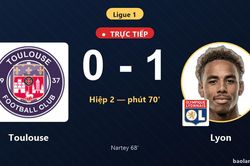 TRỰC TIẾPTrực tiếp Toulouse vs Lyon: Lyon mở tỷ số