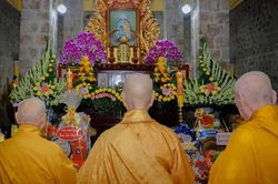 Đức Pháp chủ GHPGVN quang lâm tổ đình Thiên Thai tưởng niệm húy nhật Tổ sư Huệ Đăng (1873-1953)