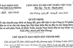 Hải Phòng: Giao gần 20.000m2 đất cho Công ty Sao Mai để thực hiện dự án khu dân cư mới
