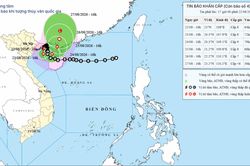 Bão số 4 di chuyển chậm trên vùng biển Quảng Ninh - Hải Phòng