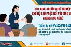 Quy định chuẩn nghề nghiệp, chế độ làm việc đối với giáo viên trung học nghề