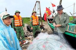 Đồn Biên phòng Văn Lý chủ động triển khai các biện pháp phòng, chống bão số 4