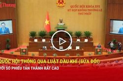 Quốc hội th&ocirc;ng qua Luật Dầu kh&iacute; (sửa đổi) với số phiếu t&aacute;n th&agrave;nh rất cao