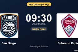 Nhận định San Diego vs Colorado Rapids: Điểm nóng cuộc đua tốp đầu