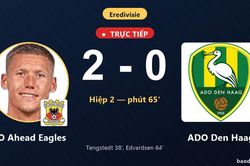 TRỰC TIẾPTrực tiếp GO Ahead Eagles vs ADO Den Haag: GO Ahead Eagles nhân đôi cách biệt