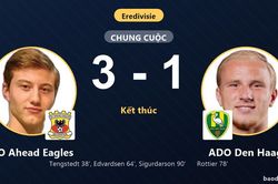 Hạ gục ADO Den Haag, GO Ahead Eagles chen ch&acirc;n v&agrave;o top 3 Eredivisie