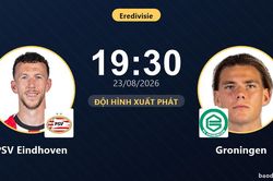 TRỰC TIẾPTrực tiếp PSV Eindhoven vs Groningen: Đội h&igrave;nh xuất ph&aacute;t