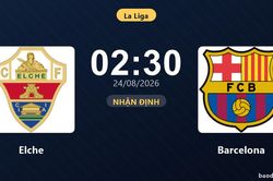 Nhận định Elche vs Barcelona: Điểm nóng cuộc đua tốp đầu