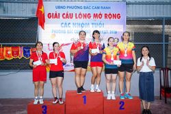 Phường Bắc Cam Ranh bế mạc Giải cầu lông các nhóm tuổi mở rộng lần thứ I