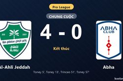 Thống kê trận đấu Al-Ahli Jeddah 4-0 Abha: Al-Ahli Jeddah thắng đậm thuyết phục
