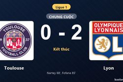 Thống kê trận đấu Toulouse 0-2 Lyon: M. Fofana tỏa sáng, Lyon giành trọn 3 điểm