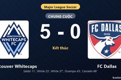 Thống kê trận đấu Vancouver Whitecaps 5-0 FC Dallas: Vancouver Whitecaps thắng đậm thuyết phục