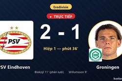 TRỰC TIẾPTrực tiếp PSV Eindhoven vs Groningen: PSV Eindhoven vượt l&ecirc;n dẫn trước