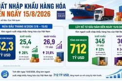 Xuất nhập khẩu đến ngày 15/8 đạt 712 tỷ USD, mặt hàng nào tăng mạnh nhất?