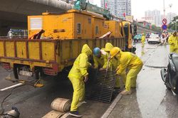 Hà Nội không ghi nhận ngập úng sau những trận mưa lớn