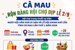 Cà Mau rộn ràng hội chợ dịp Lễ 2-9