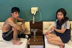Lê Thị Thúy bị bắt trong nhà nghỉ cùng nam thanh niên xăm trổ