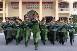Khối diễu binh, diễu hành Công an nhân dân: Sẵn sàng cho chương trình 'Tổ quốc trong tim'