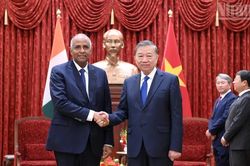 [Ảnh] Tổng Bí thư, Chủ tịch nước Tô Lâm tiếp Chủ tịch Quốc hội Bờ Biển Ngà Patrick Achi