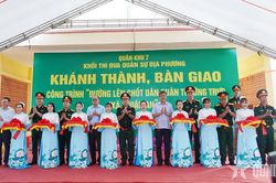Quân khu 7 khánh thành công trình đường lên chốt dân quân thường trực xã Thuận An (Lâm Đồng)