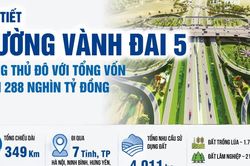 Chi tiết đường Vành đai 5 - Vùng Thủ đô với tổng vốn hơn 288 nghìn tỷ đồng