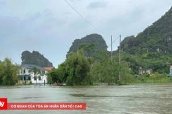 Ninh Bình: Nước lũ trên sông Hoàng Long và sông Đáy dâng cao