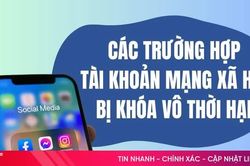[Motion graphic] Các trường hợp tài khoản mạng xã hội bị khóa vô thời hạn