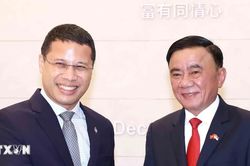 Thường trực Ban Bí thư Trần Cẩm Tú hội kiến Chủ tịch Đảng Hành động Nhân dân Singapore