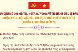 Quy định 208-QĐ/TW: Thí điểm đại hội chi bộ 5 năm một lần