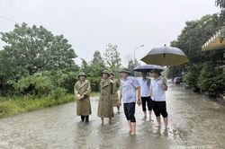 Phó Chủ tịch UBND tỉnh Đầu Thanh Tùng kiểm tra, chỉ đạo công tác ứng phó với mưa bão