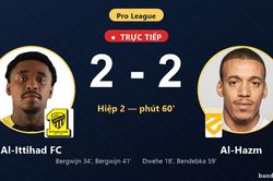 TRỰC TIẾPTrực tiếp Al-Ittihad FC vs Al-Hazm: Al-Hazm gỡ h&ograve;a 2-2