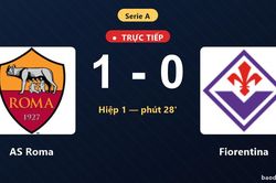 TRỰC TIẾPTrực tiếp AS Roma vs Fiorentina: AS Roma mở tỷ số