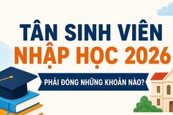 Infographic Tân sinh viên nhập học phải đóng những khoản nào?