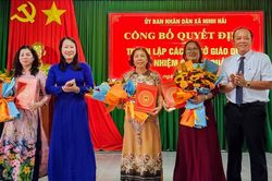 Xã Ninh Hải công bố quyết định thành lập các cơ sở giáo dục và bổ nhiệm cán bộ quản lý