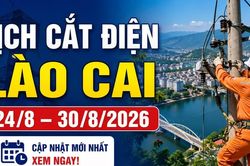 Lịch cắt điện Lào Cai tuần này 24–30/8/2026: Xem chi tiết từng ngày