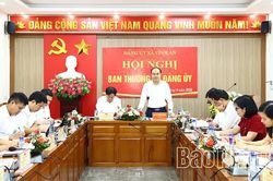 Giám đốc Báo và Phát thanh, truyền hình Phú Thọ làm việc với Ban Thường vụ Đảng ủy xã Vĩnh An