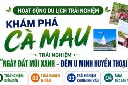 Khám phá Cà Mau: Trải nghiệm 'Ngày Đất Mũi xanh – Đêm U Minh huyền thoại'