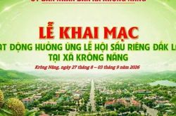 Krông Năng sẵn sàng chuẩn bị cho chuỗi hoạt động hưởng ứng Lễ hội Sầu riêng Đắk Lắk 2026