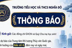 Mưa lớn do bão số 4: Hà Nội yêu cầu trường học chủ động điều chỉnh hoạt động