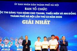Robot đa nhiệm HOMI đạt giải Nhất Cuộc thi Sáng tạo dành cho thanh, thiếu niên và nhi đồng Hà Nội lần thứ 22