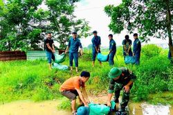 Xã Tiến Thắng thực hiện phương án '4 tại chỗ' ứng phó bão số 4