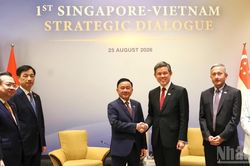 Lễ đón Thường trực Ban Bí thư Trần Cẩm Tú thăm chính thức Cộng hòa Singapore