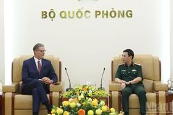 Đại tướng Phan Văn Giang tiếp Đại sứ Cộng hòa Pháp tại Việt Nam