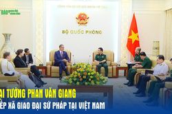 Đại tướng Phan Văn Giang tiếp xã giao Đại sứ Pháp tại Việt Nam
