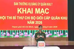 Quân khu 7 khai mạc Hội thi Bí thư chi bộ giỏi năm 2026