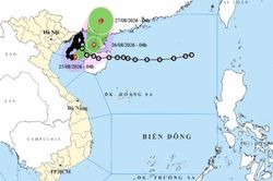 Bão số 4 di chuyển theo phía Đông, trên vùng biển phía Nam đặc khu Bạch Long Vĩ
